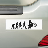 motocross-evolutie bumpersticker (Op auto)