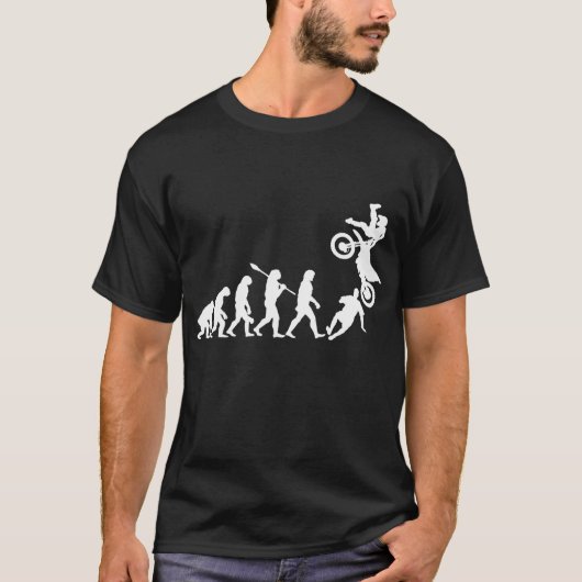 Motocross Evolution Dirt Bike Funny Motorcycle T-shirt (Voorkant)