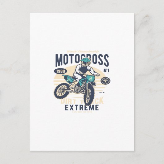 Motocross Extreme Dirt Track Briefkaart (Voorkant)