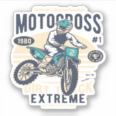 Motocross Extreme Dirt Track Sticker (Voorkant)