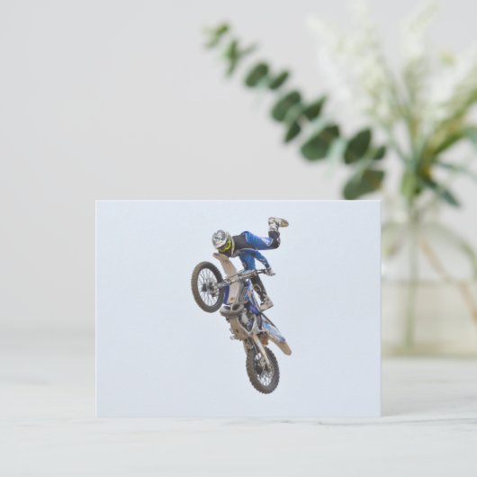 Motocross Extreme Tricks Briefkaart (Staand voorkant)