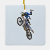 Motocross Extreme Tricks Keramisch Ornament (Voorkant)