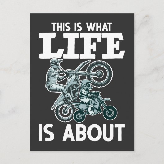 Motocross familie vader Son Dirt Bike Briefkaart (Voorkant)