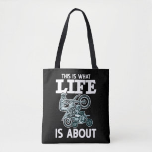 Motocross familie vader Son Dirt Bike Tote Bag