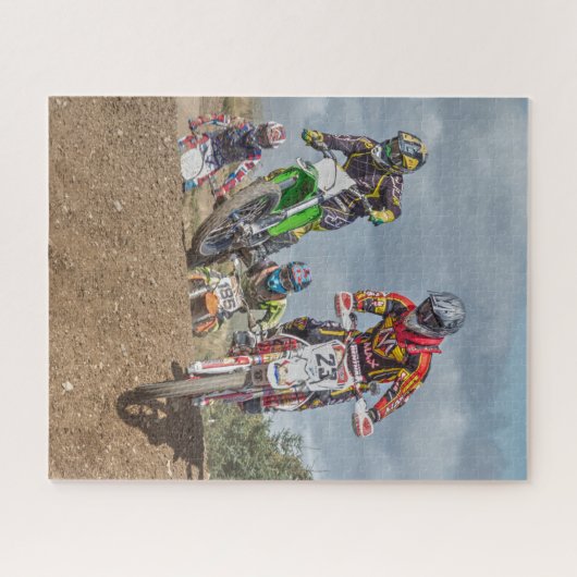Motocross-fiets Legpuzzel (Horizontaal)
