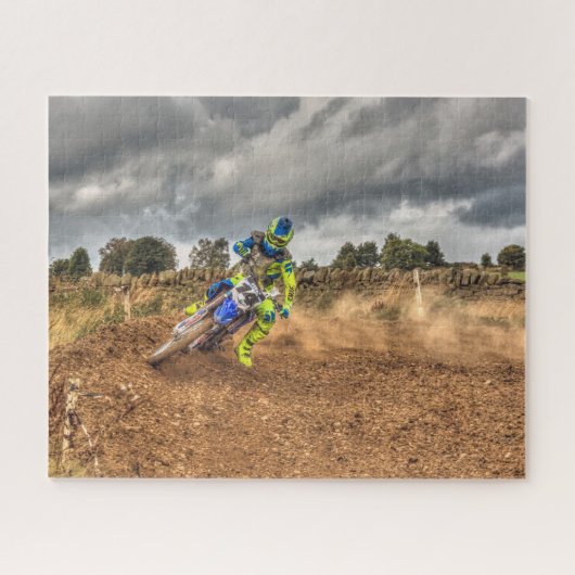 Motocross-fiets Legpuzzel (Horizontaal)