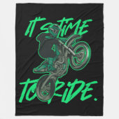 Motocross Fleece Deken (Voorkant)