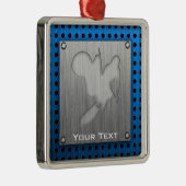 Motocross geborsteld metaal metalen ornament (Rechts)