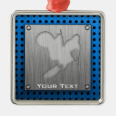 Motocross geborsteld metaal metalen ornament (Voorkant)