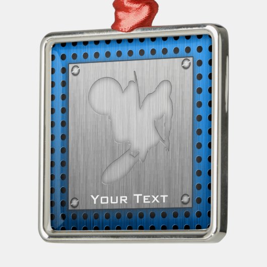 Motocross geborsteld metaal metalen ornament (Links)