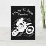 Motocross Grandson Birthday Sport Motorcycle Race Kaart<br><div class="desc">Motocross-competitieve sportmotor Racing Birthday Grandson</div>