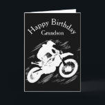 Motocross Grandson Birthday Sport Motorcycle Race Kaart<br><div class="desc">Motocross-competitieve sportmotor Racing Birthday Grandson</div>