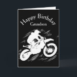Motocross Grandson Birthday Sport Motorcycle Race Kaart<br><div class="desc">Motocross-competitieve sportmotor Racing Birthday Grandson</div>