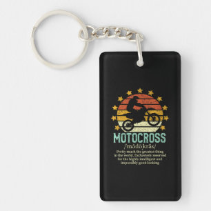 Motocross Grappige Fake Definitie Dirtbike Rider Sleutelhanger
