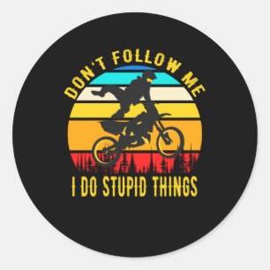 Motocross grappige motorfiets Dirt Bike Ronde Sticker