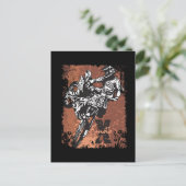 Motocross Grunge Briefkaart (Staand voorkant)