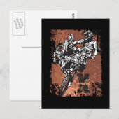 Motocross Grunge Briefkaart (Voorkant / Achterkant)