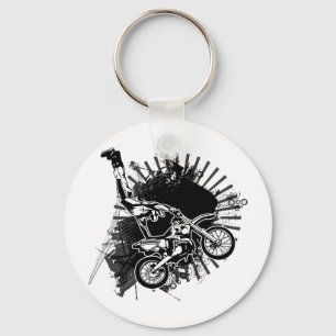 Motocross Grunge Jump Sleutelhanger