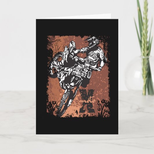 Motocross Grunge Kaart (Voorkant)