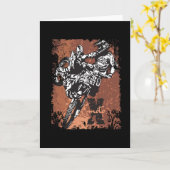 Motocross Grunge Kaart (Gele Bloem)