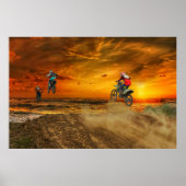 Motocross in Dusk Poster (Voorkant)