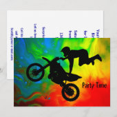 Motocross in een zonnevlam kaart (Voorkant / Achterkant)