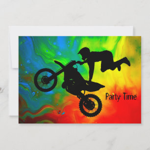 Motocross in een zonnevlam kaart