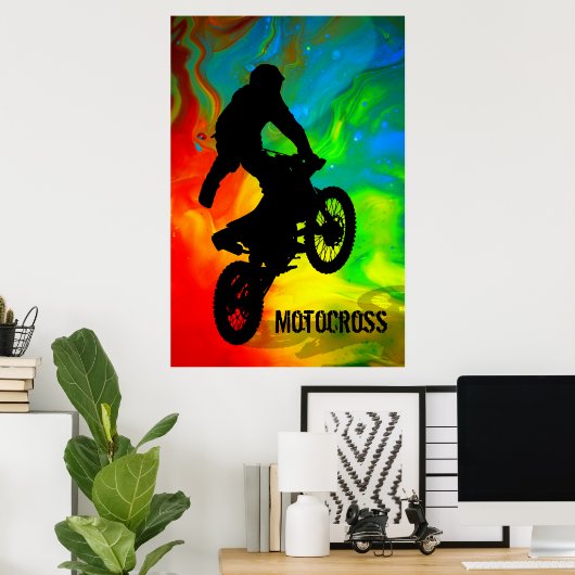 Motocross in Solar meltdown Poster (Thuiskantoor)