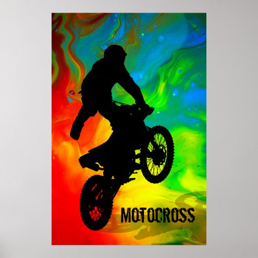 Motocross in Solar meltdown Poster (Voorkant)