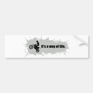 Motocross is een levensstijl bumpersticker
