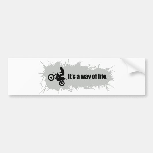 Motocross is een levensstijl bumpersticker (Voorkant)