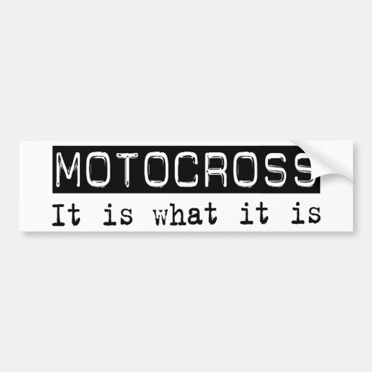 Motocross is het bumpersticker (Voorkant)
