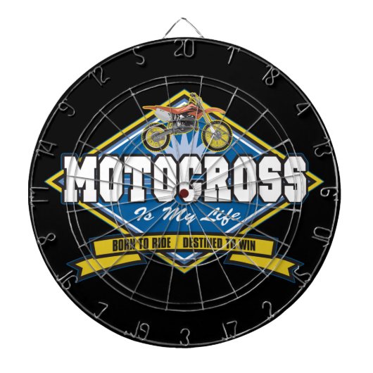 Motocross is mijn leven dartbord (Voorkant)