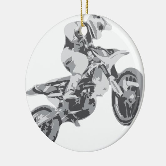 Motocross Keramisch Ornament (Links)