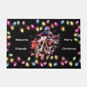 Motocross Kerst Welkom Vrienden Deurmat