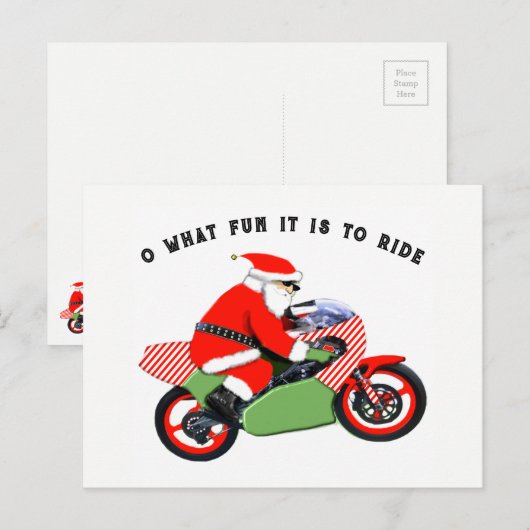 motocross Kerstkaarten Feestdagenkaart (Voorkant / Achterkant)