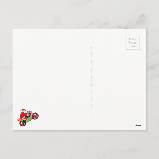 motocross Kerstkaarten Feestdagenkaart (Achterkant)