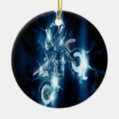 Motocross-kerstversiering Keramisch Ornament (Voorkant)