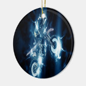 Motocross-kerstversiering Keramisch Ornament (Links)