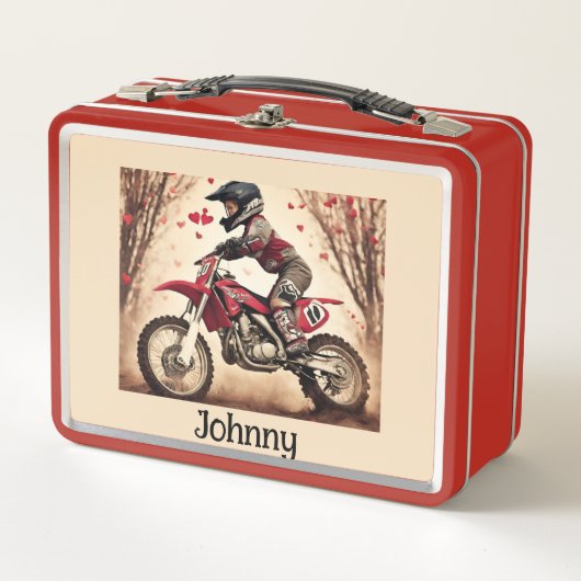 Motocross Kidd gepersonaliseerde lunchbox (Voorkant)