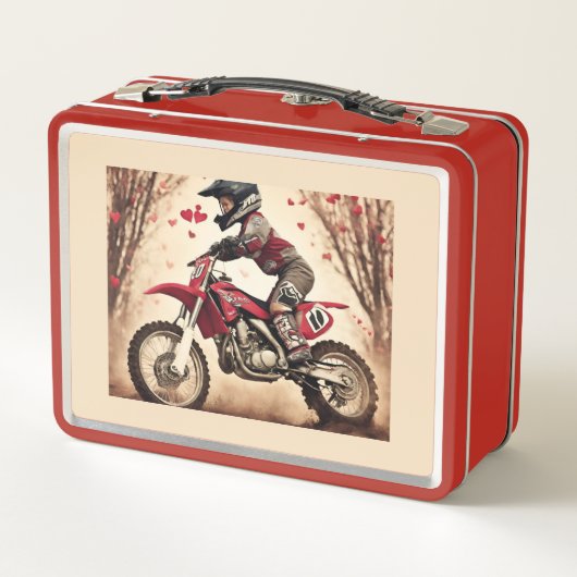Motocross Kidd gepersonaliseerde lunchbox (Achterkant)