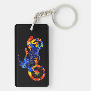 MOTOCROSS KLEURRIJKE MIX NEON STIJL SLEUTELHANGER
