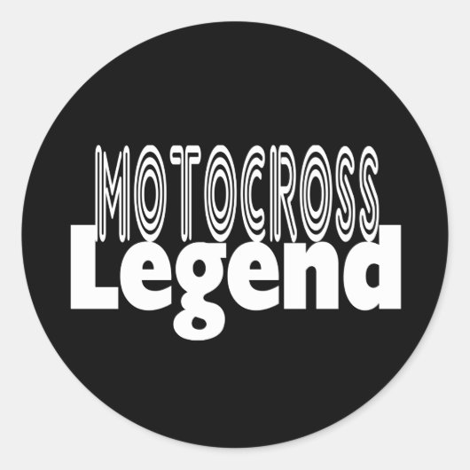 Motocross Legend Ronde Sticker (Voorkant)