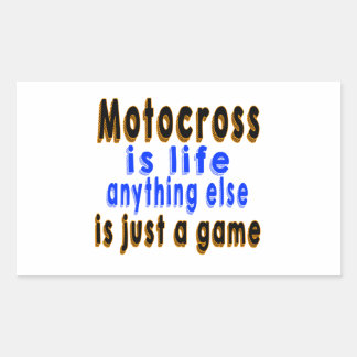 Motocross leven is alles wat anders is gewoon een  rechthoekige sticker