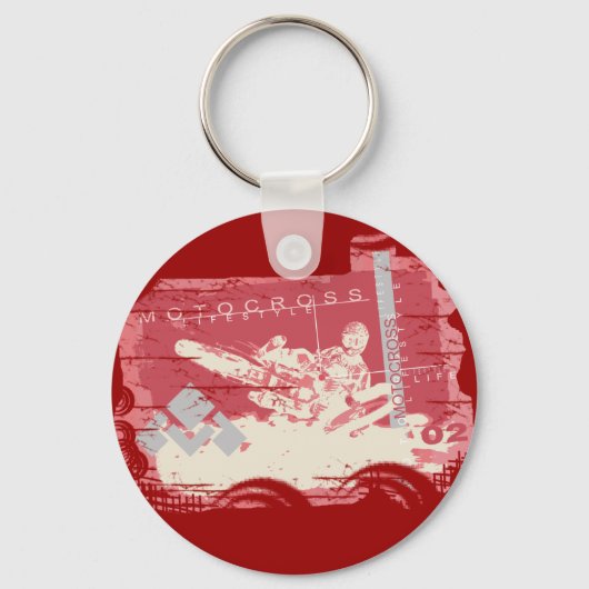 Motocross Lifestyle Tshirts en Gifts Sleutelhanger (Voorkant)