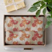 Motocross Love Motorcycle Pattern Biker Oranje Tissuepapier (Geschenk)