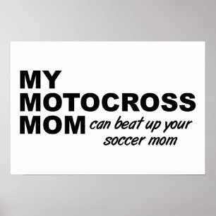 Motocross mama Funny Poster