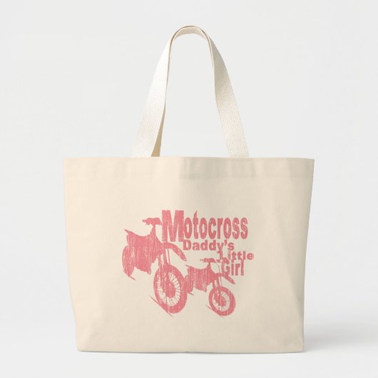 Motocross-meisje van papa grote tote bag (Voorkant)