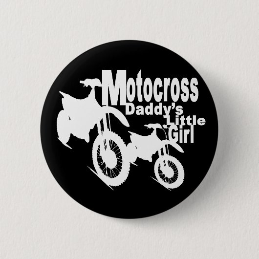 Motocross-meisje van papa ronde button 5,7 cm (Voorkant)