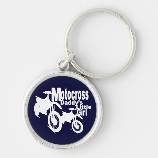 Motocross-meisje van papa sleutelhanger (Voorkant)